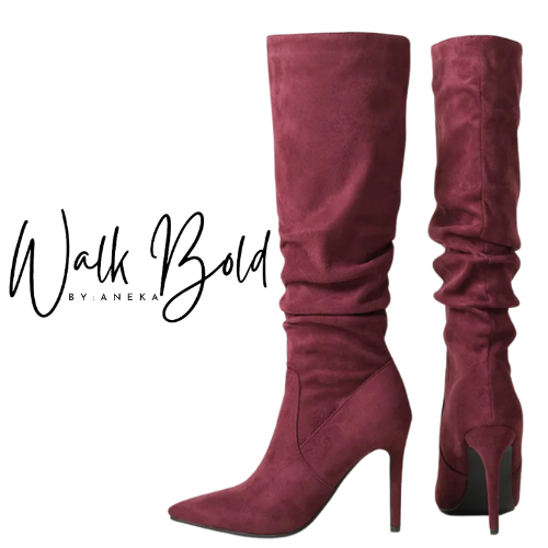 Preorder Suede Pointed High Heel Boots (ETA 11/4-11-11)