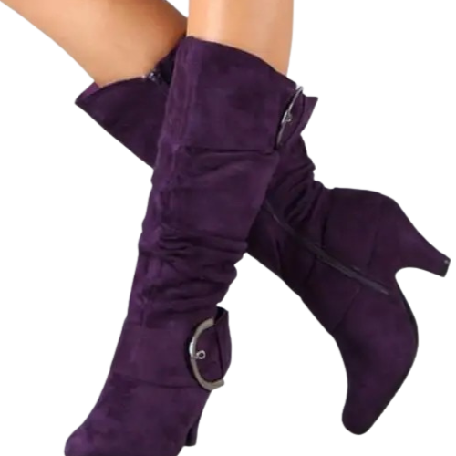 Preorder Suede Kitten Heel Boots (ETA 11/4-11-11)