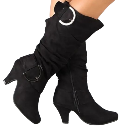 Preorder Suede Kitten Heel Boots (ETA 11/4-11-11)