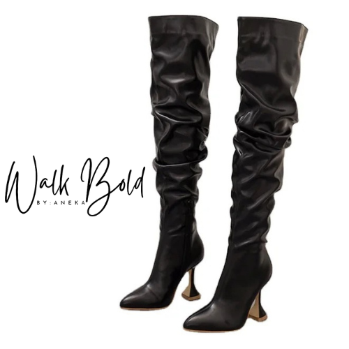 Preorder Over The Knee Square Heel Boot (ETA 11/4-11-11)