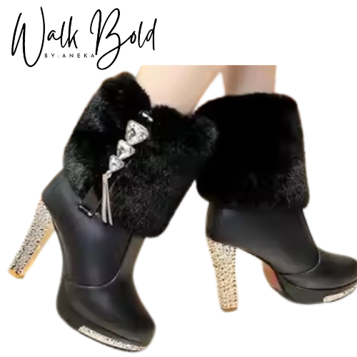 Preorder Ankle fur leather boots (ETA 11/4-11-11)